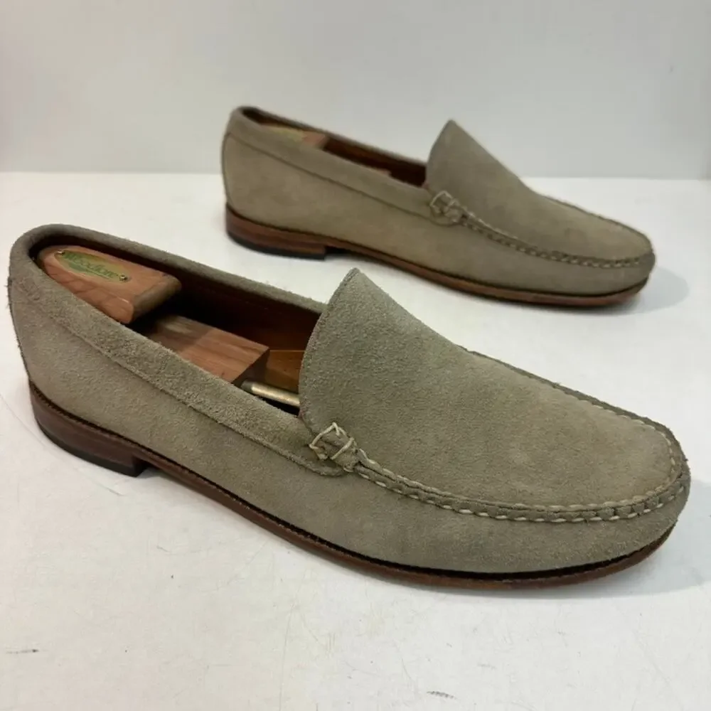 NEW HEELS Rancourt & Co. Naples Venetian Loafer Moc Suede Tan Made in USA 13 D